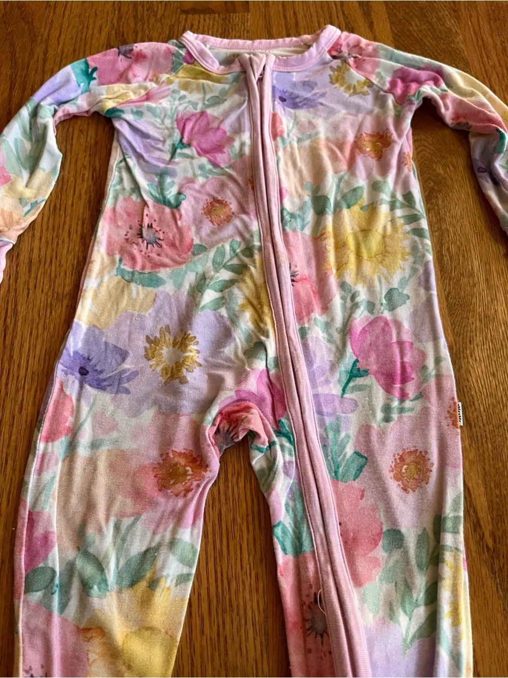 Little Sleepies Zippy Baby Sleeper Waterfall Floral print Size 3-6 month